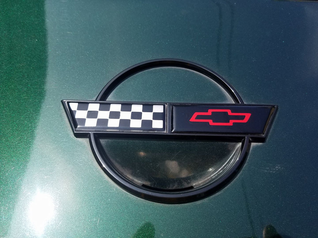 CORVETTE C4 HOOD AND FUEL DOOR EMBLEM OVERLAY DECAL 1991-1996