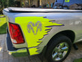 DODGE RAM SHREDDED LOOK BEDSIDE DECALS WITH RAM HEAD & OUTLINE