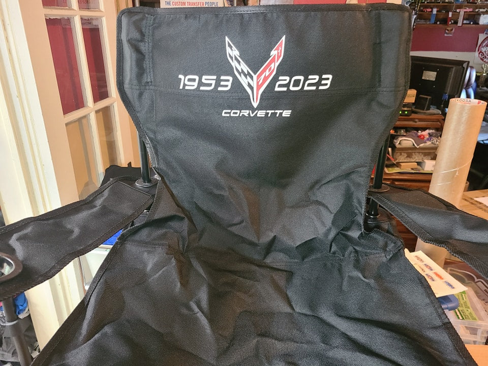 CORVETTE C8 FOLDING CUSTOM CAR SHOW CHAIR