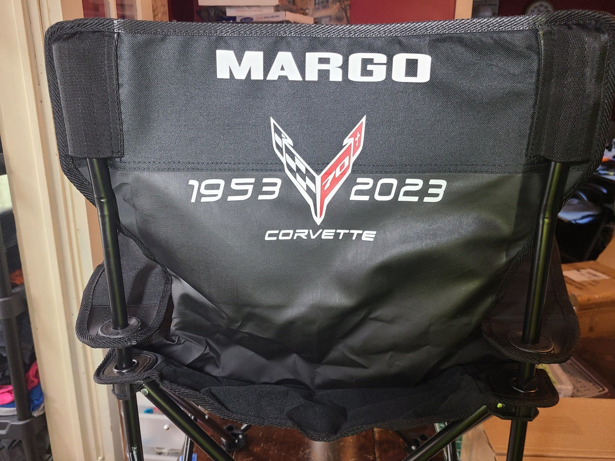 CORVETTE C8 FOLDING CUSTOM CAR SHOW CHAIR