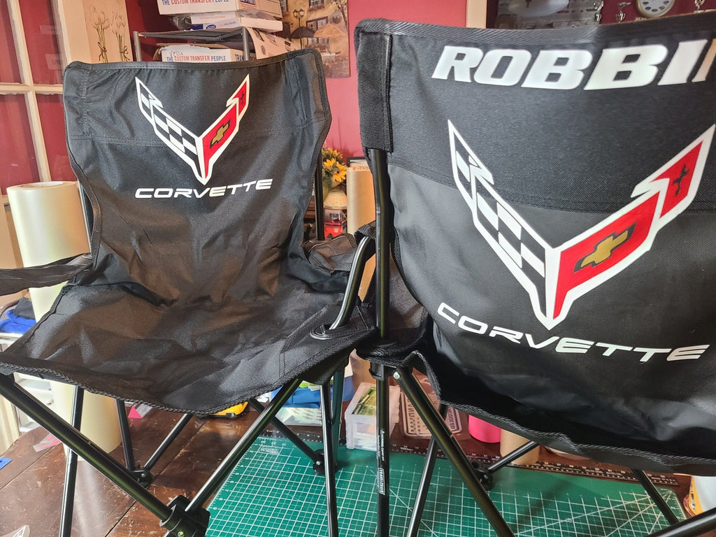CORVETTE C8 FOLDING CUSTOM CAR SHOW CHAIR