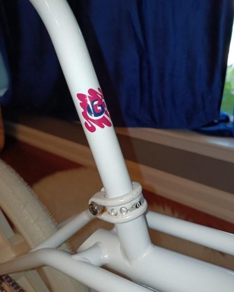 GT VERTIGO ST DECAL SET 1988 VINTAGE BMX HOT PINK/ DARK BLUE/WHITE