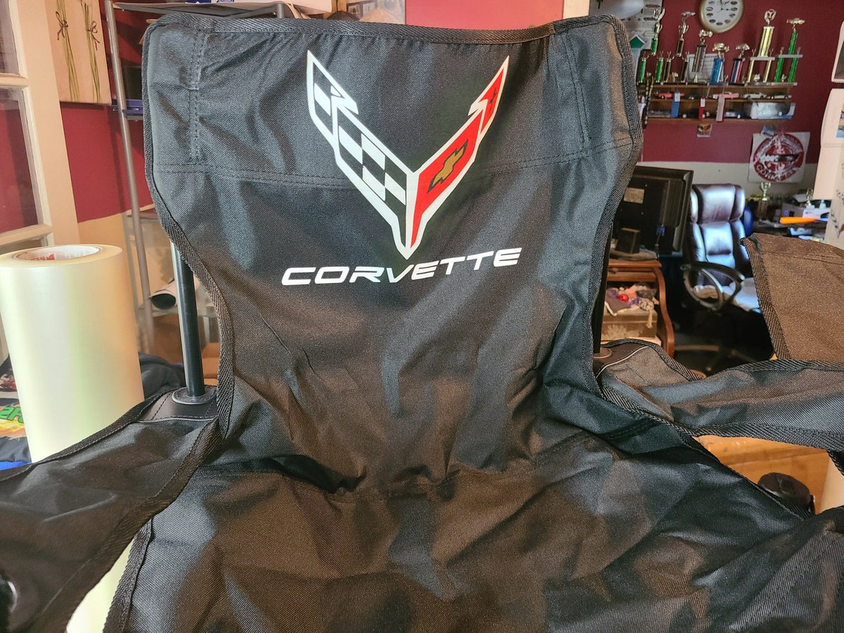 CORVETTE C8 FOLDING CUSTOM CAR SHOW CHAIR