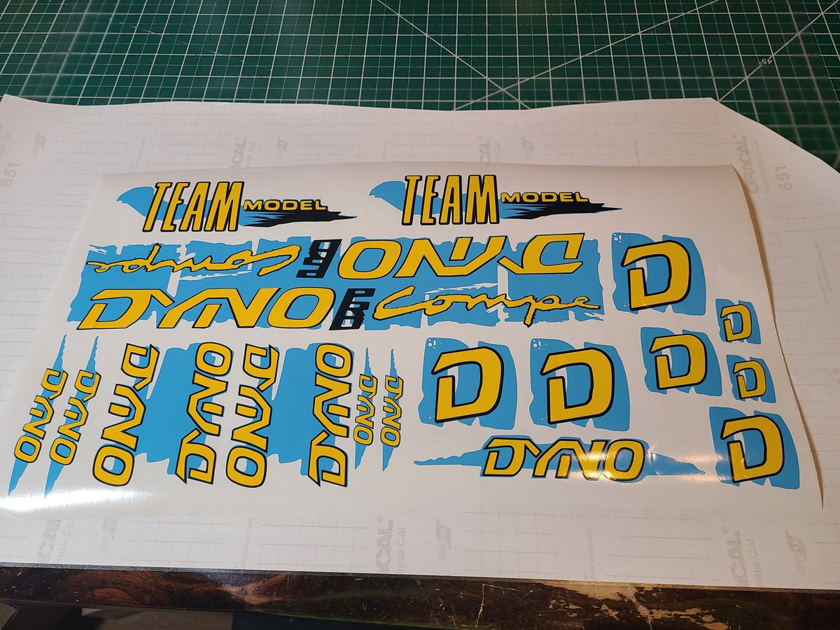 DYNO PRO COMPE TEAM MODEL DECAL SET 86 87 88 89 VINTAGE BMX
