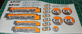 GT VERTIGO DECAL SET 1986 1987 1988 1989  VINTAGE BMX DAYGLOW ORANGE