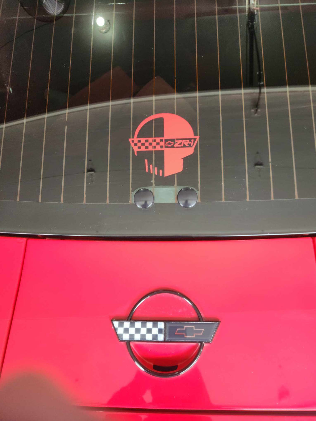 CORVETTE RACING "JAKE" SKULL VINYL DECAL STICKER C4