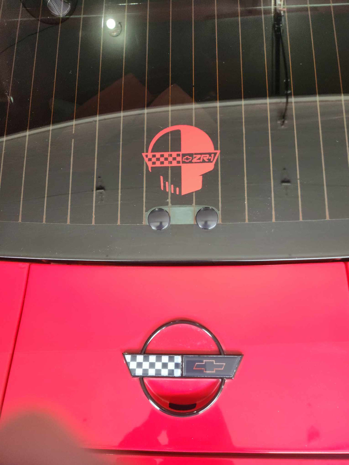 CORVETTE RACING "JAKE" SKULL VINYL DECAL STICKER C4