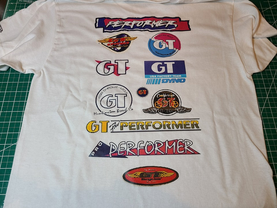BMX GT & DYNO all-star logo t-shirt 86 87 88 89 front and back
