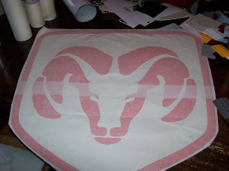 DODGE RAM HEAD VINYL DECAL STICKER CHOOSE SIZE & COLOR