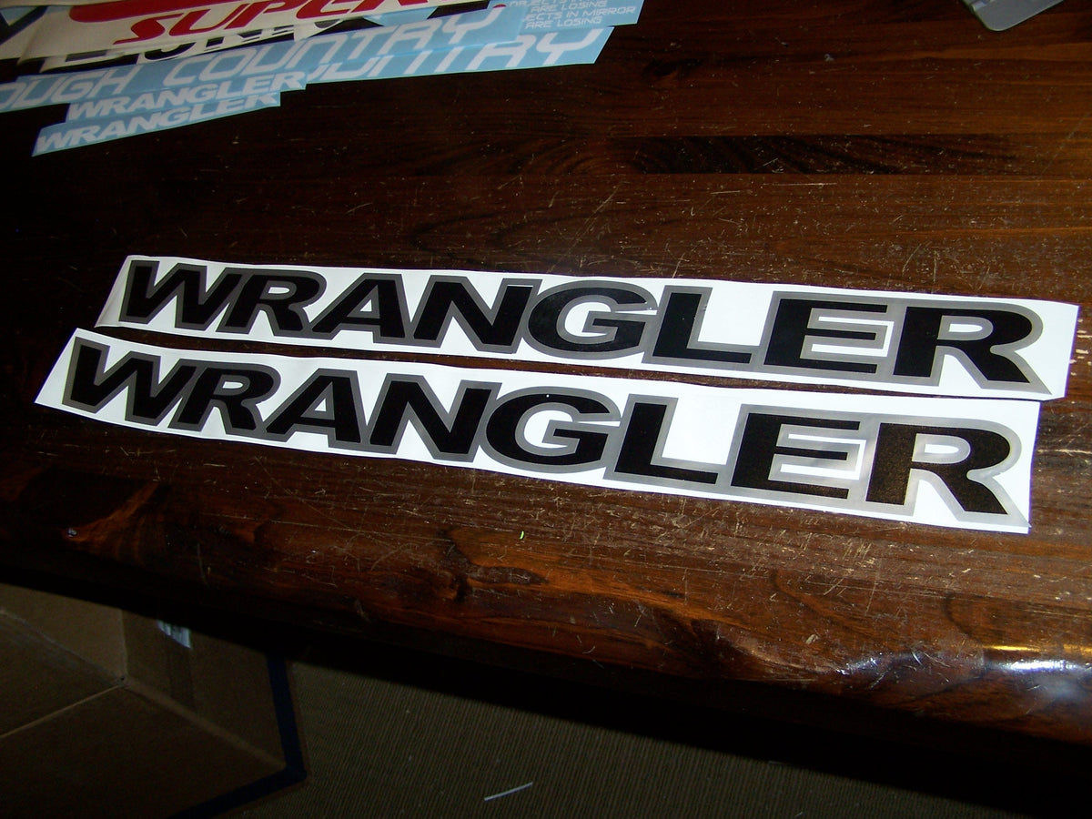 JEEP WRANGLER HOOD VINYL DECAL SET CHOOSE 2 COLORS