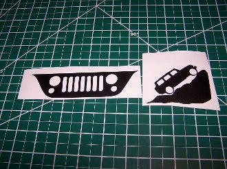 JEEP CORNER AND CENTER WINDSHIELD DECAL VINYL STICKER