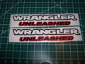 JEEP WRANGLER UNLEASHED FENDER VINYL DECALS JL JK CHOOSE COLOR