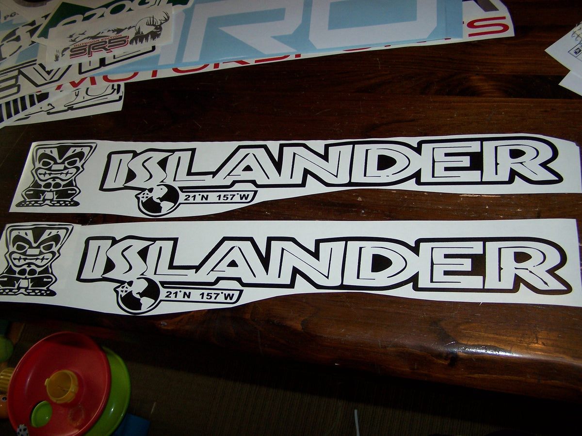 JEEP WRANGLER ISLANDER OFF ROAD HOOD DECAL SET