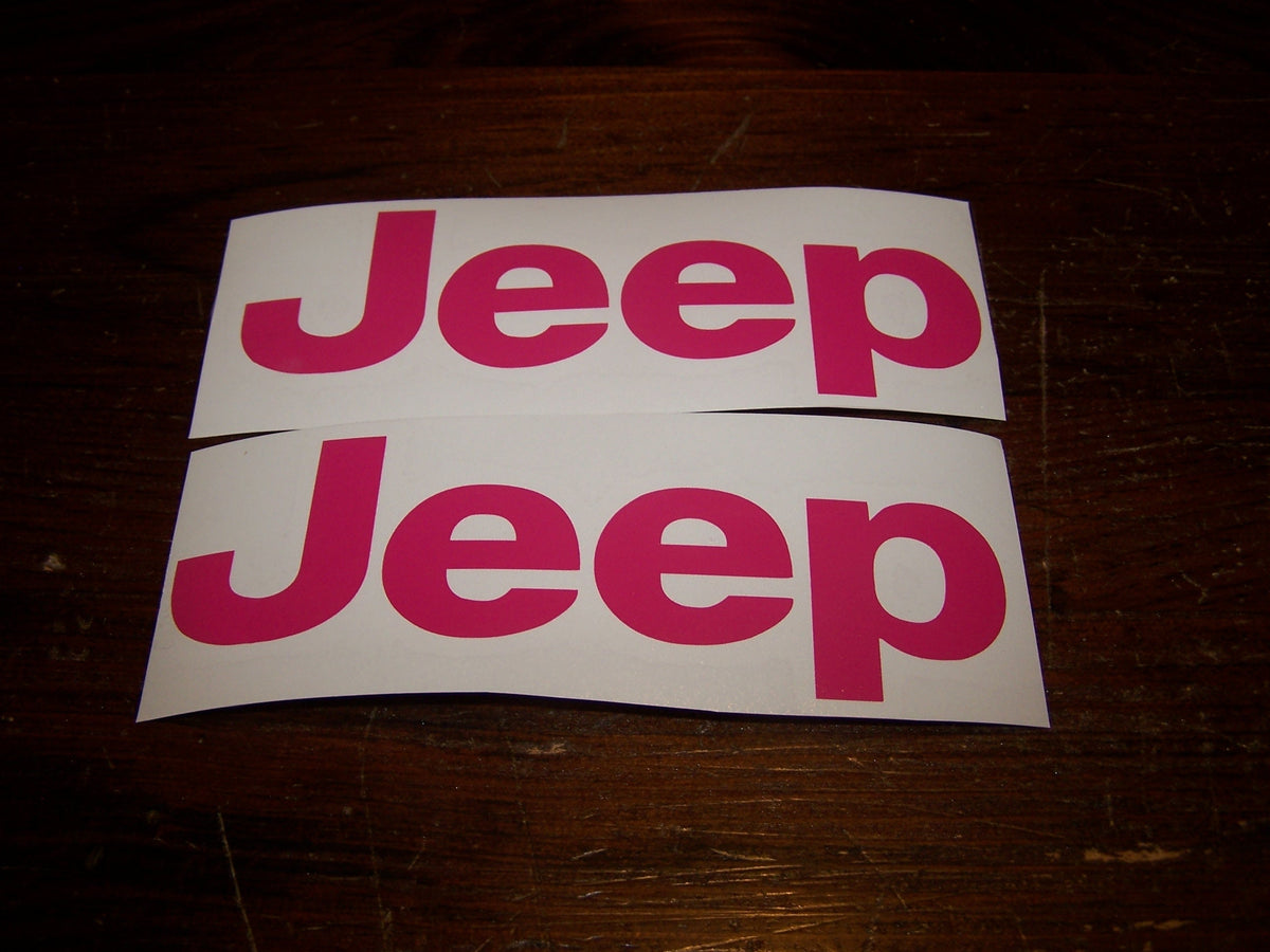 JEEP CUSTOM SIZE DECAL STICKER SET OF 2 WRANGLER RUBICON TJ JK