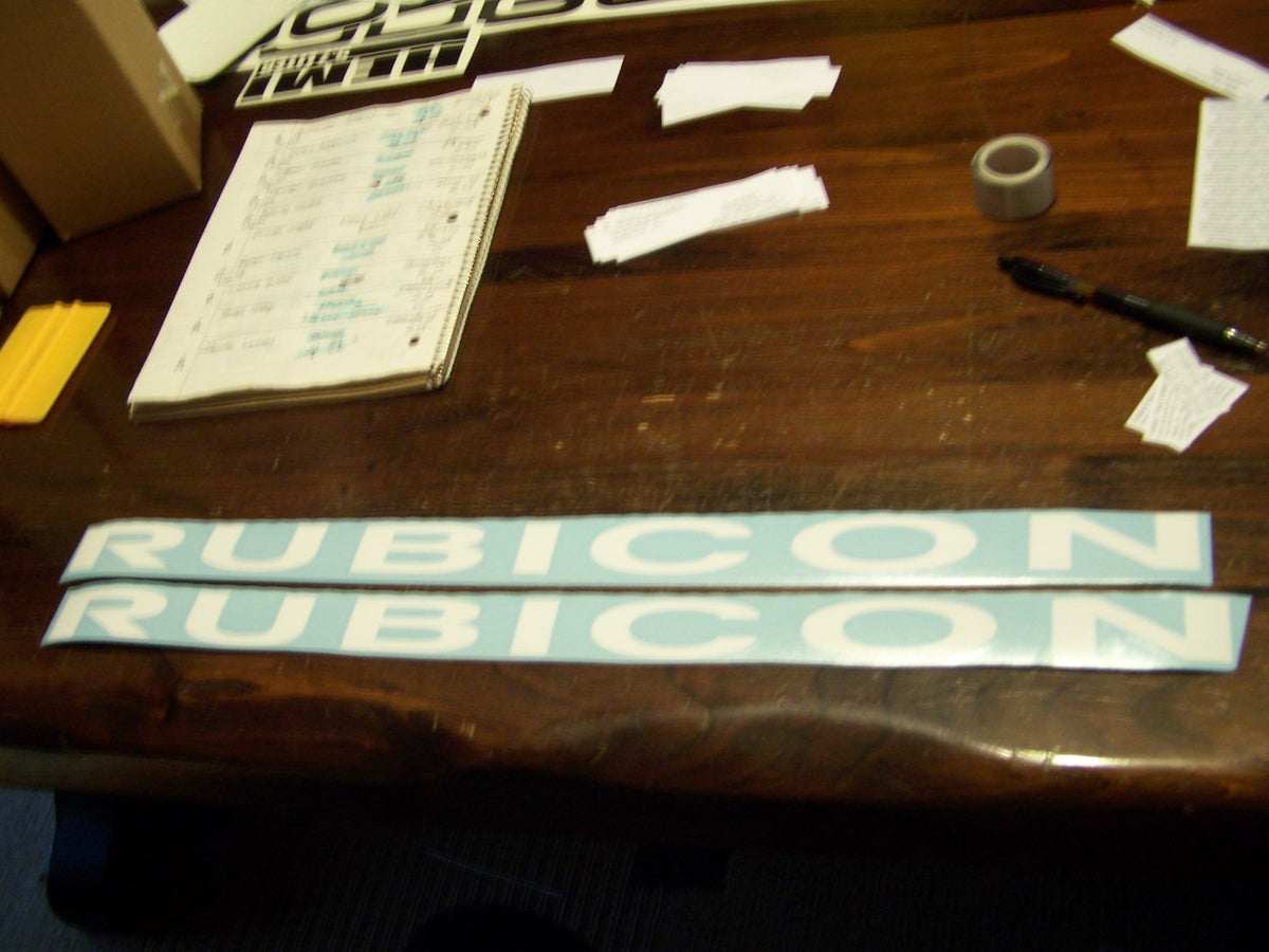 JEEP RUBICON WRANGLER HOOD DECAL SET