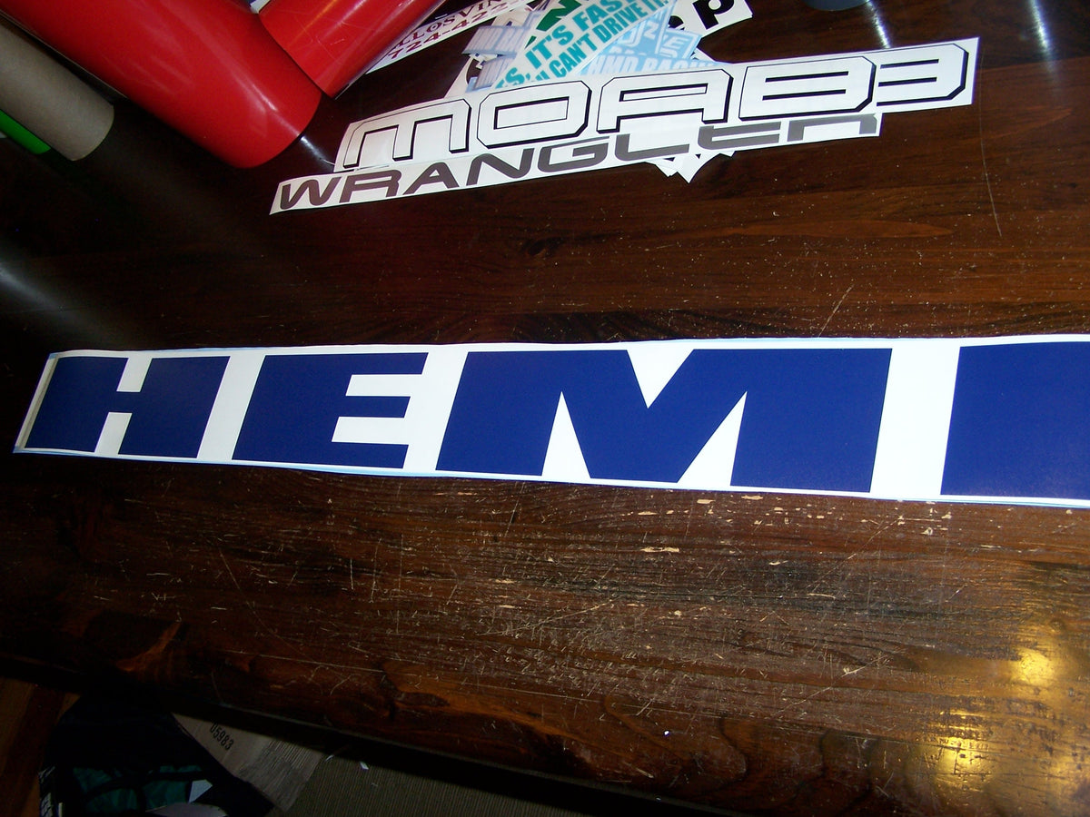 HEMI WINDSHIELD DECAL STICKER BANNER CHOOSE COLOR AND SIZE