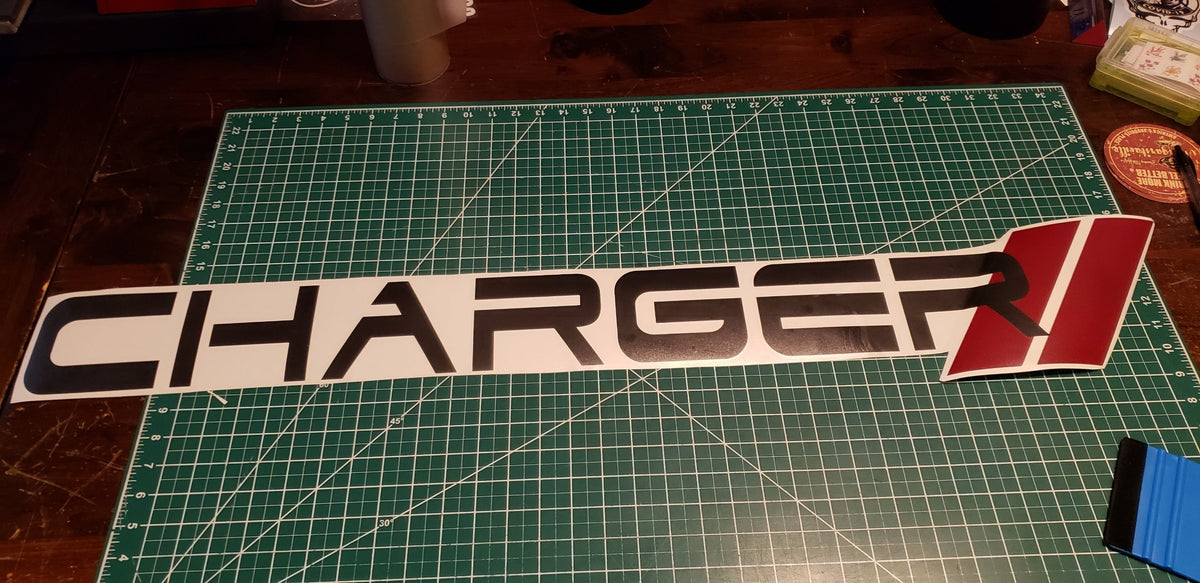 CHARGER WINDSHIELD DECAL BANNER CHOOSE 2 COLORS AND SIZE