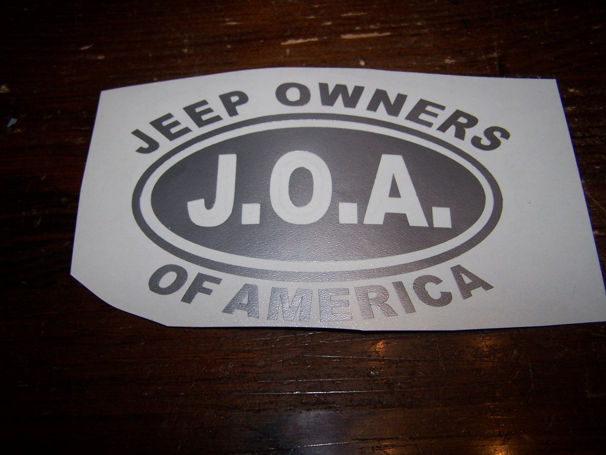 JEEP OWNERS OF AMERICA MEMBERS VINYL DECAL STICKER