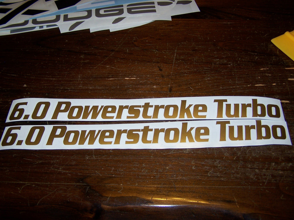 6.0 POWERSTROKE TURBO HOOD FENDER DECAL STICKER