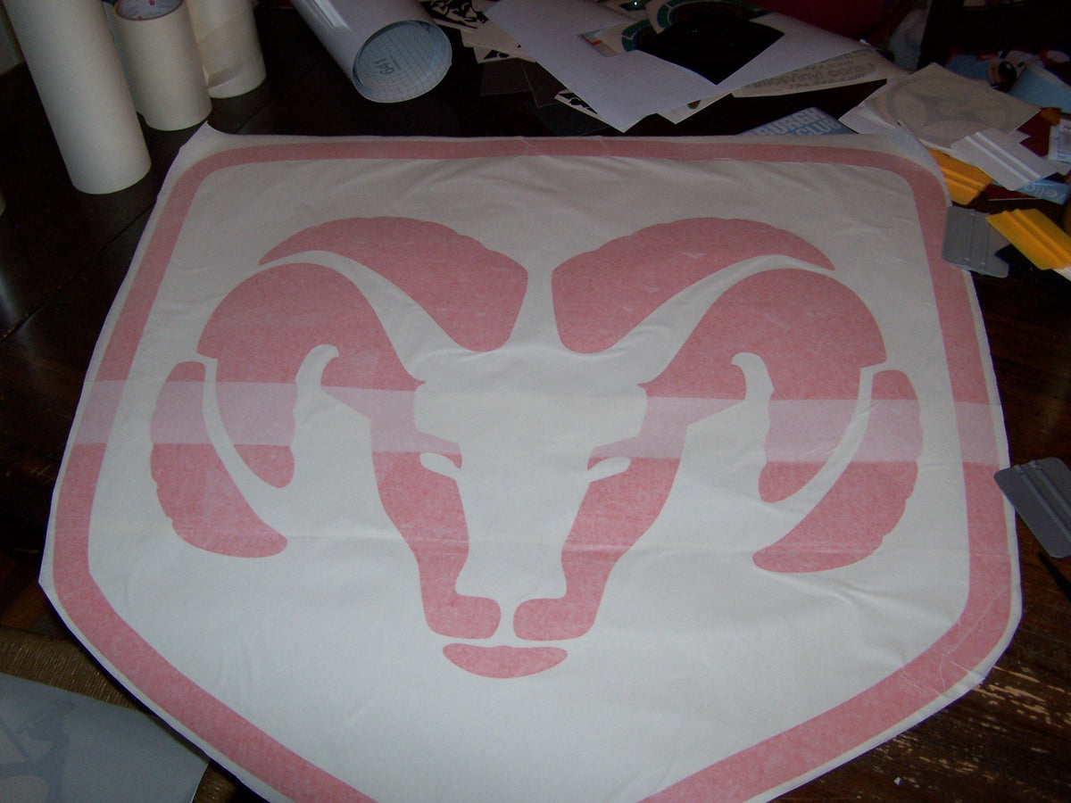 DODGE RAM HEAD VINYL DECAL STICKER CHOOSE SIZE & COLOR