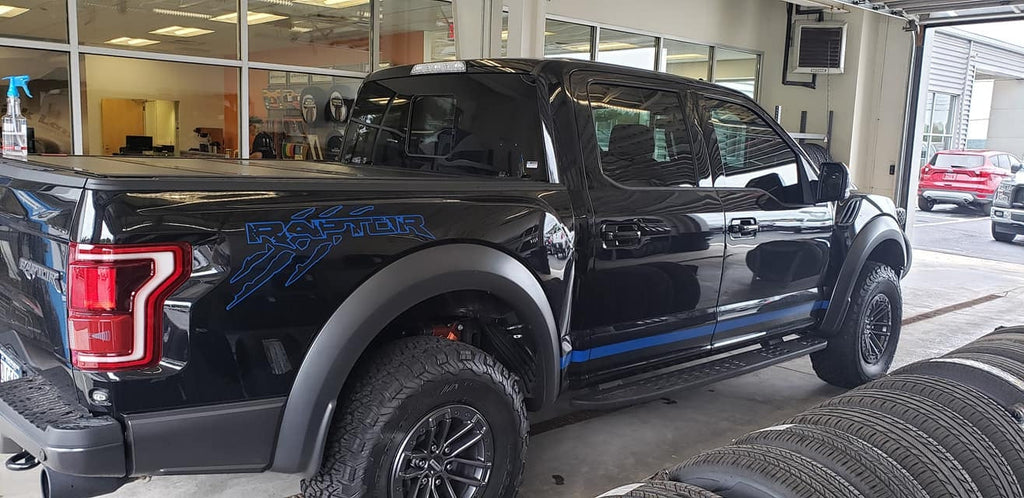 FORD RAPTOR BEDSIDE QUARTER PANEL DECAL SET OF 2 CHOOSE COLORS