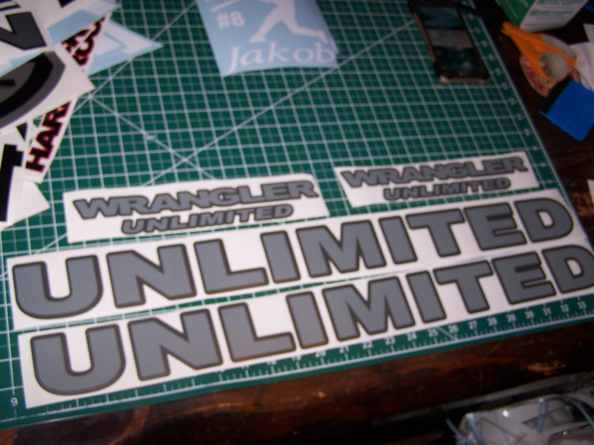 JEEP WRANGLER UNLIMITED HOOD & FENDER DECAL SET JK JKU