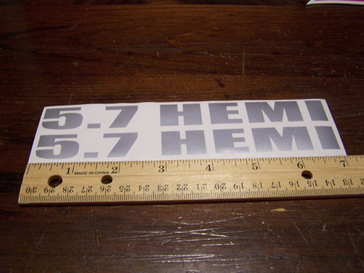 5.7 HEMI HOOD VALVE COVER HOOD VINYL DECALS STICKERS SET OF 2