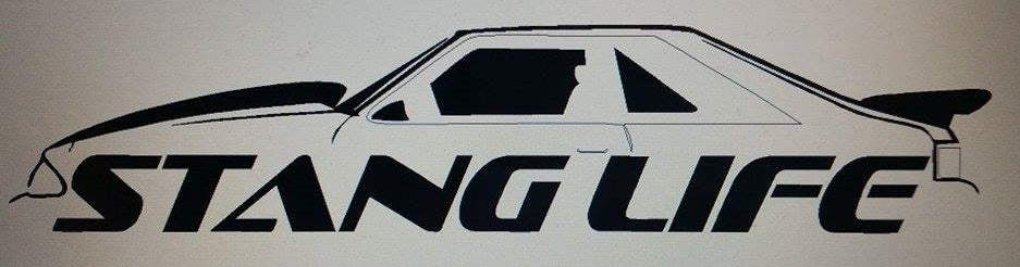 STANG LIFE WINDOW BANNER STICKER DECAL FOX BODY COWL HOOD & WING