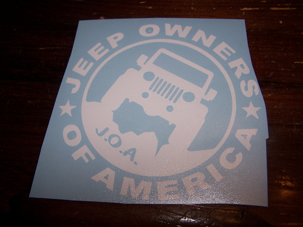 JEEP OWNERS OF AMERICA MEMBERS TJ JK VINYL DECAL STICKER