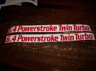 6.4 POWERSTROKE TWIN TURBO DECAL SET