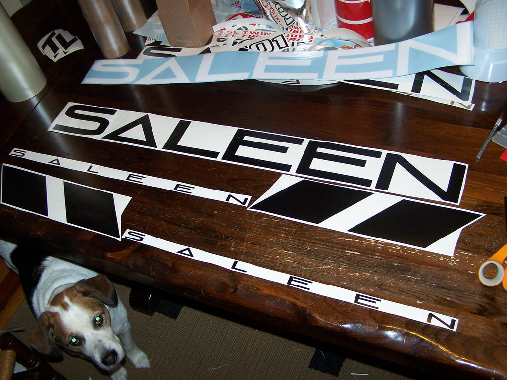 SALEEN MUSTANG WINDSHIELD & DOOR KIT WITH CEVRON STRIPES