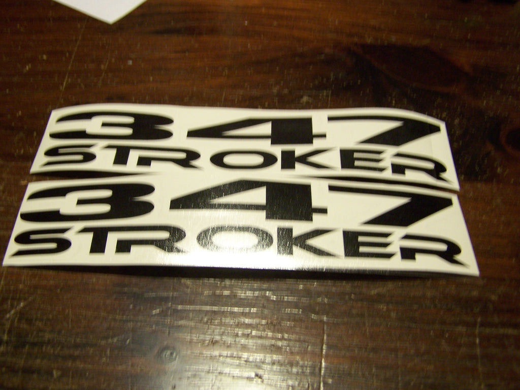 347 STROKER VINYL DECAL STICKER SET OF 2 CHOOSE COLOR