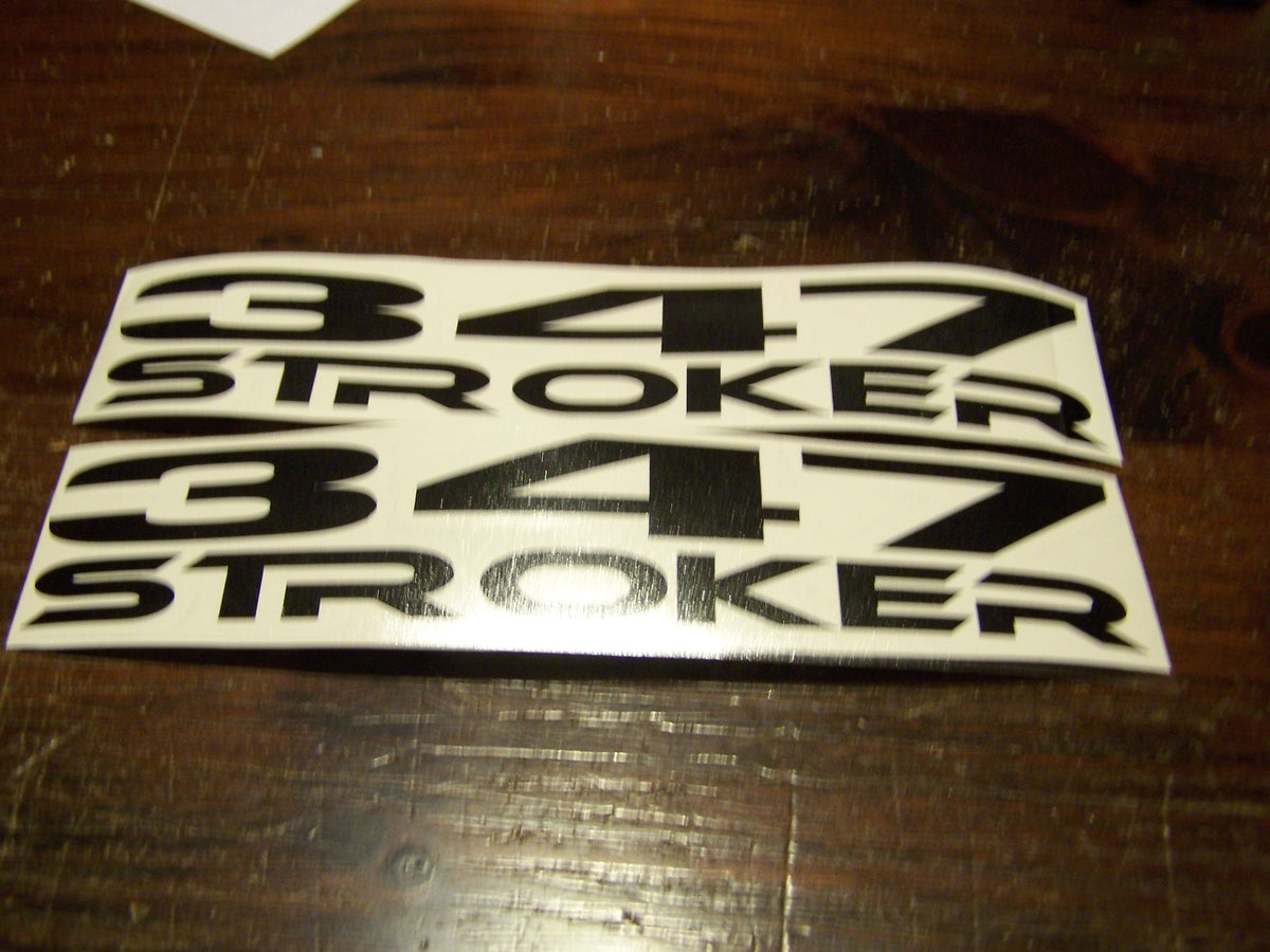347 STROKER VINYL DECAL STICKER SET OF 2 CHOOSE COLOR