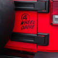 JEEP WRANGLER WILLYS 4 WHEEL DRIVE DECAL STICKER JK