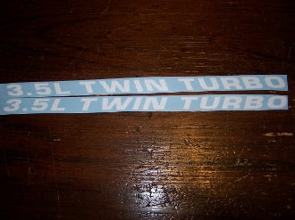 3.5L TWIN TURBO HOOD DECAL SET OF 2 CHOOSE 2 COLORS