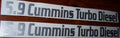 5.9 CUMMINS TURBO DIESEL DECAL SET