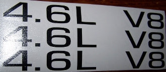 4.6L V8 HOOD SCOOP DECAL SET OF 3