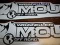 JEEP WRANGLER MOUNTAIN OFF ROAD HOOD DECAL SET