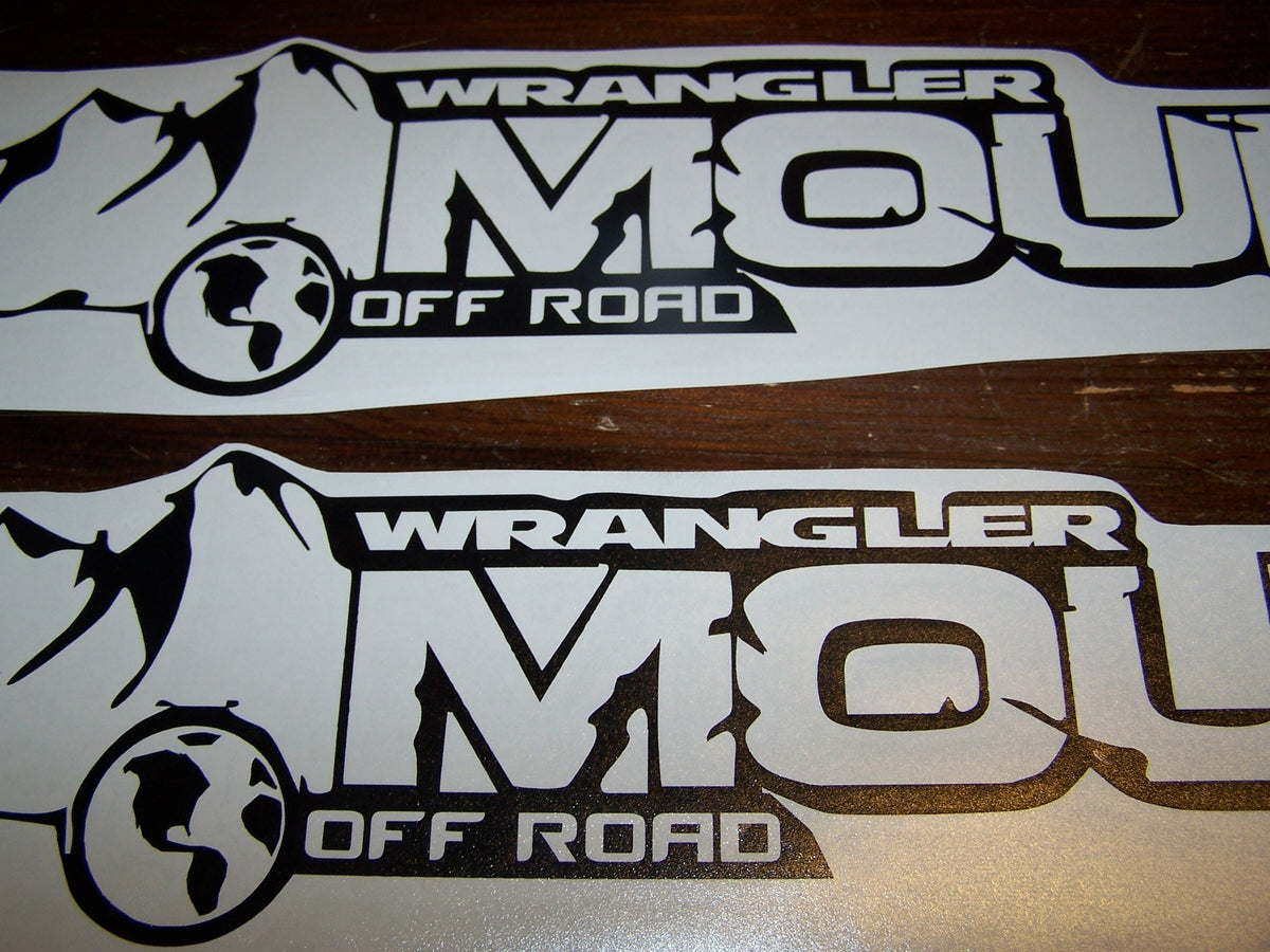 JEEP WRANGLER MOUNTAIN OFF ROAD HOOD DECAL SET