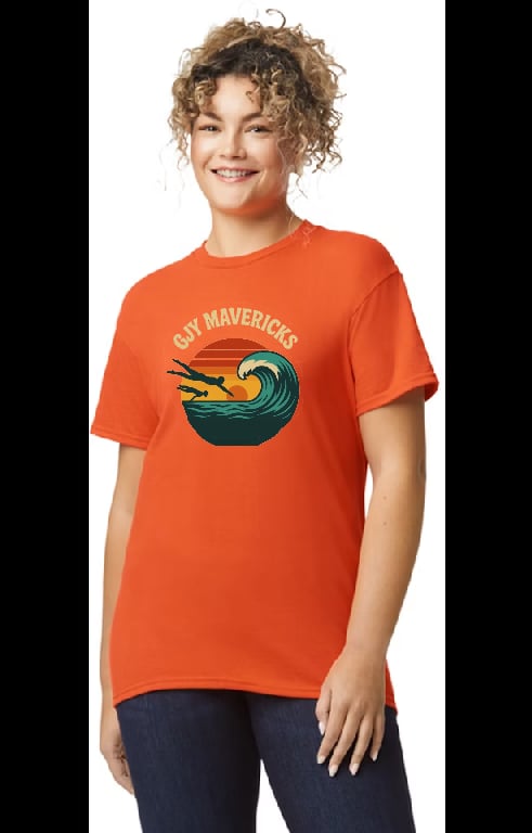 GJY MAVERICKS SWIMMING T-SHIRT, TANK TOP, HOODIE, LONG SLEEVE SHIRT, team spirit apparel