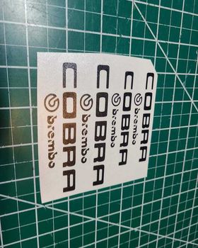MUSTANG COBRA BRAKE CALIPER DECAL SET COBRA BREMBO TERMINATOR