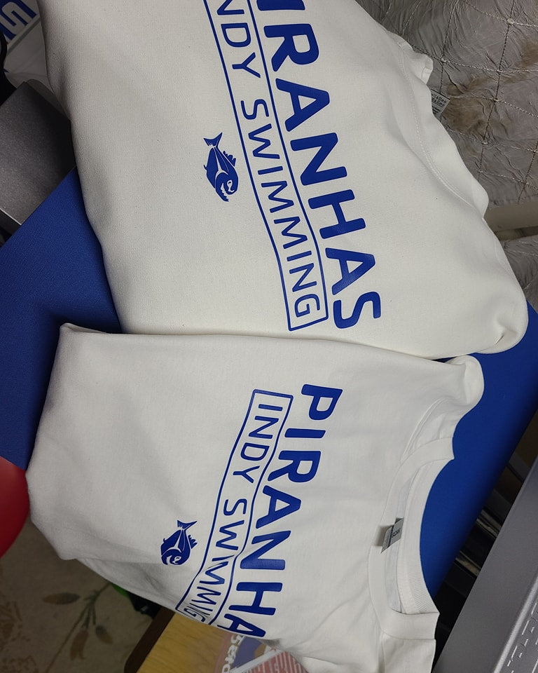 INDY SWIMMING SWIM TEAM DRI FIT T-SHIRT PIRANHAS LOGO
