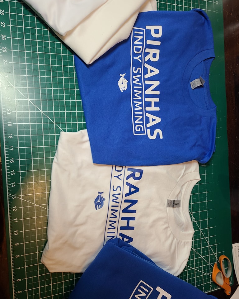 INDY SWIMMING SWIM TEAM T-SHIRT PIRANHAS LOGO