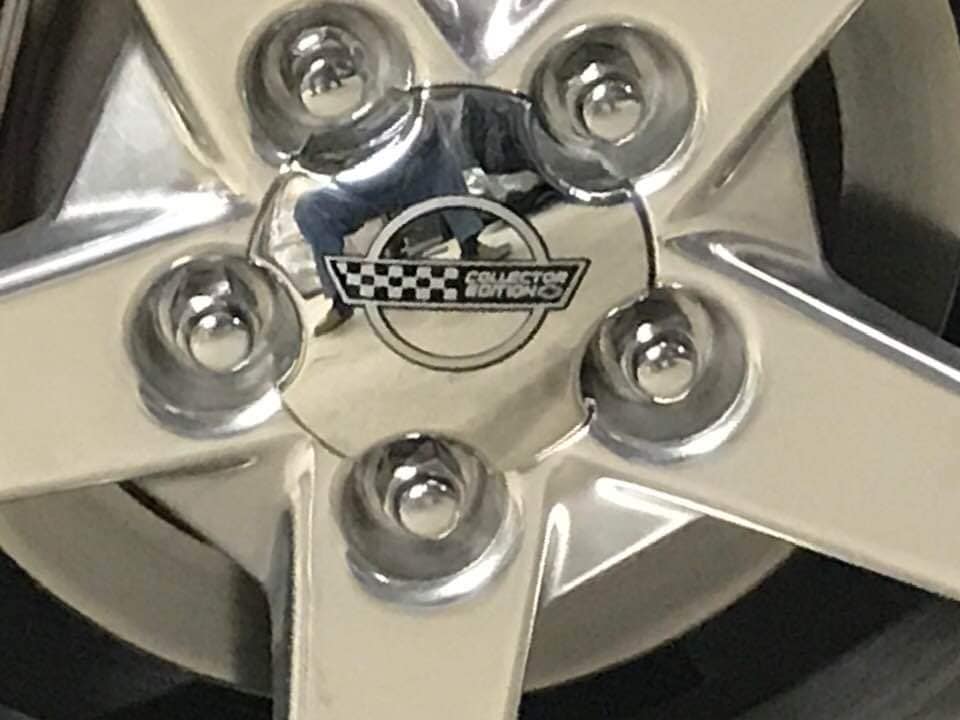 1996 COLLECTOR EDITION CORVETTE WHEEL CENTER CAP DECAL SET OF 4