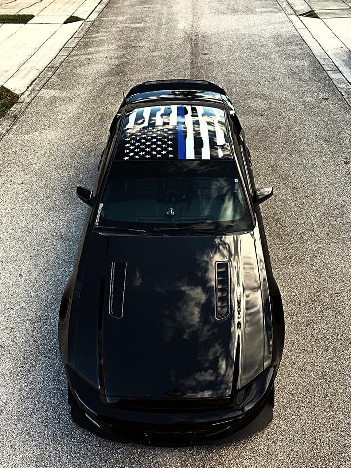 15-25 S550 FORD MUSTANG DISTRESSED AMERICAN FLAG FOR ROOF