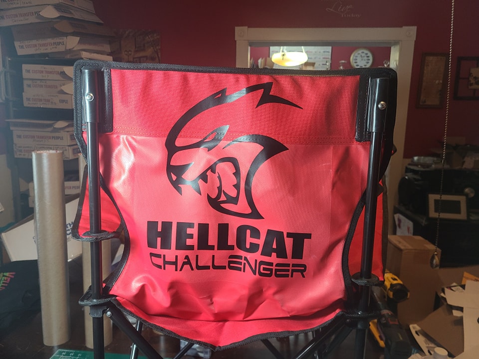 DODGE HELLCAT FOLDING CHAIR DEMON REDEYE
