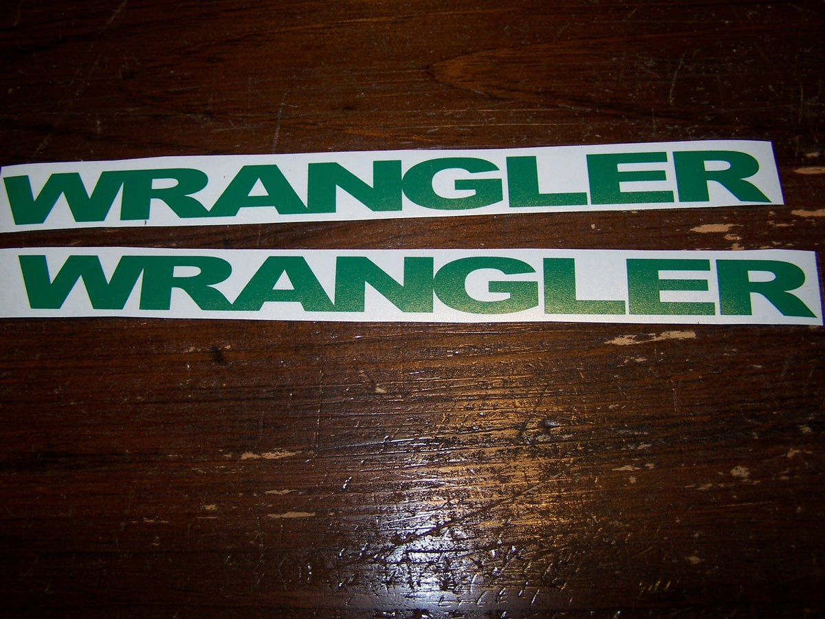 JEEP WRANGLER FENDER VINYL DECAL SET OF 2 YJ JK TJ CHOOSE COLOR