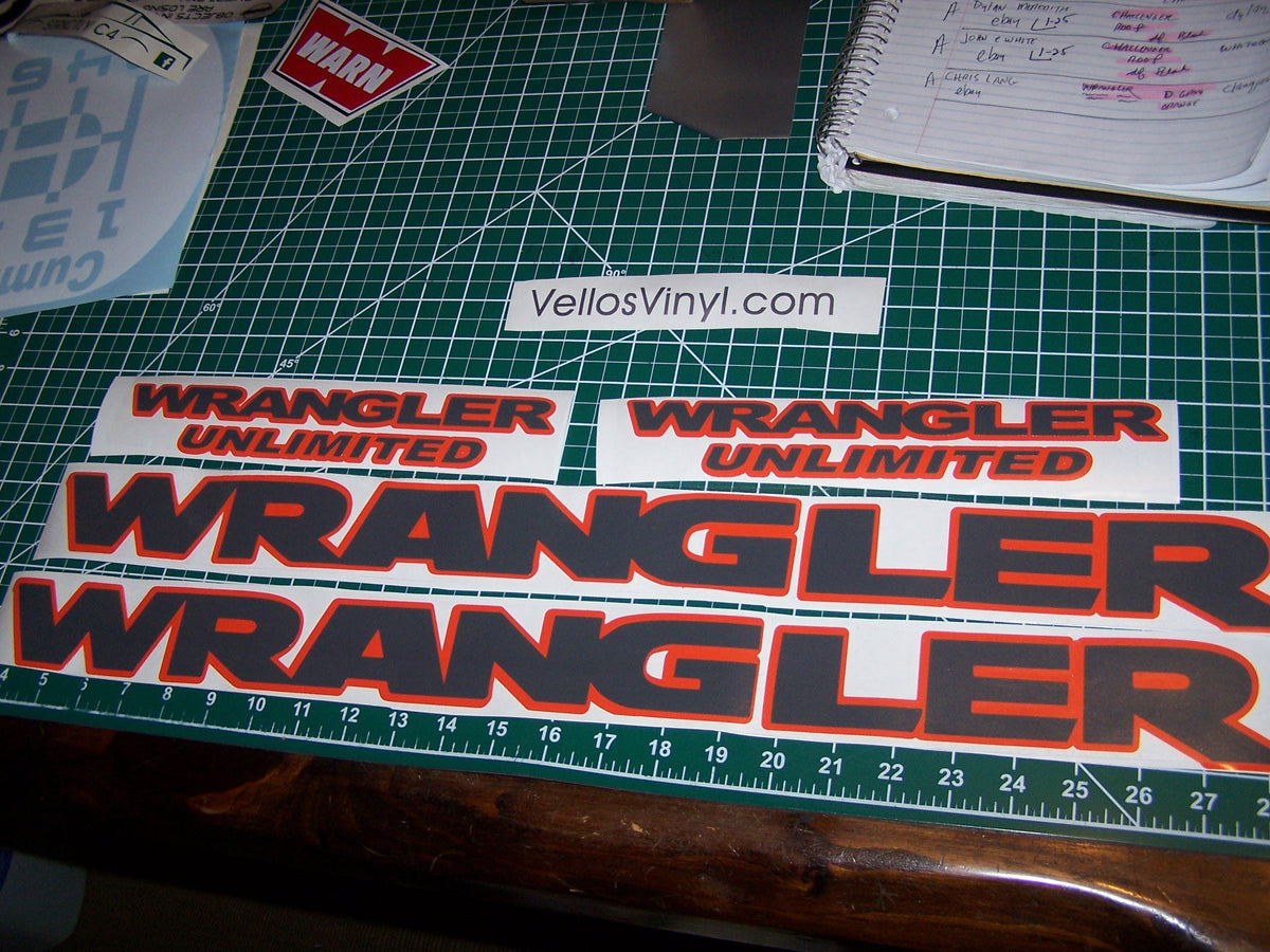 JEEP WRANGLER UNLIMITED HOOD & FENDER DECAL SET JK JKU