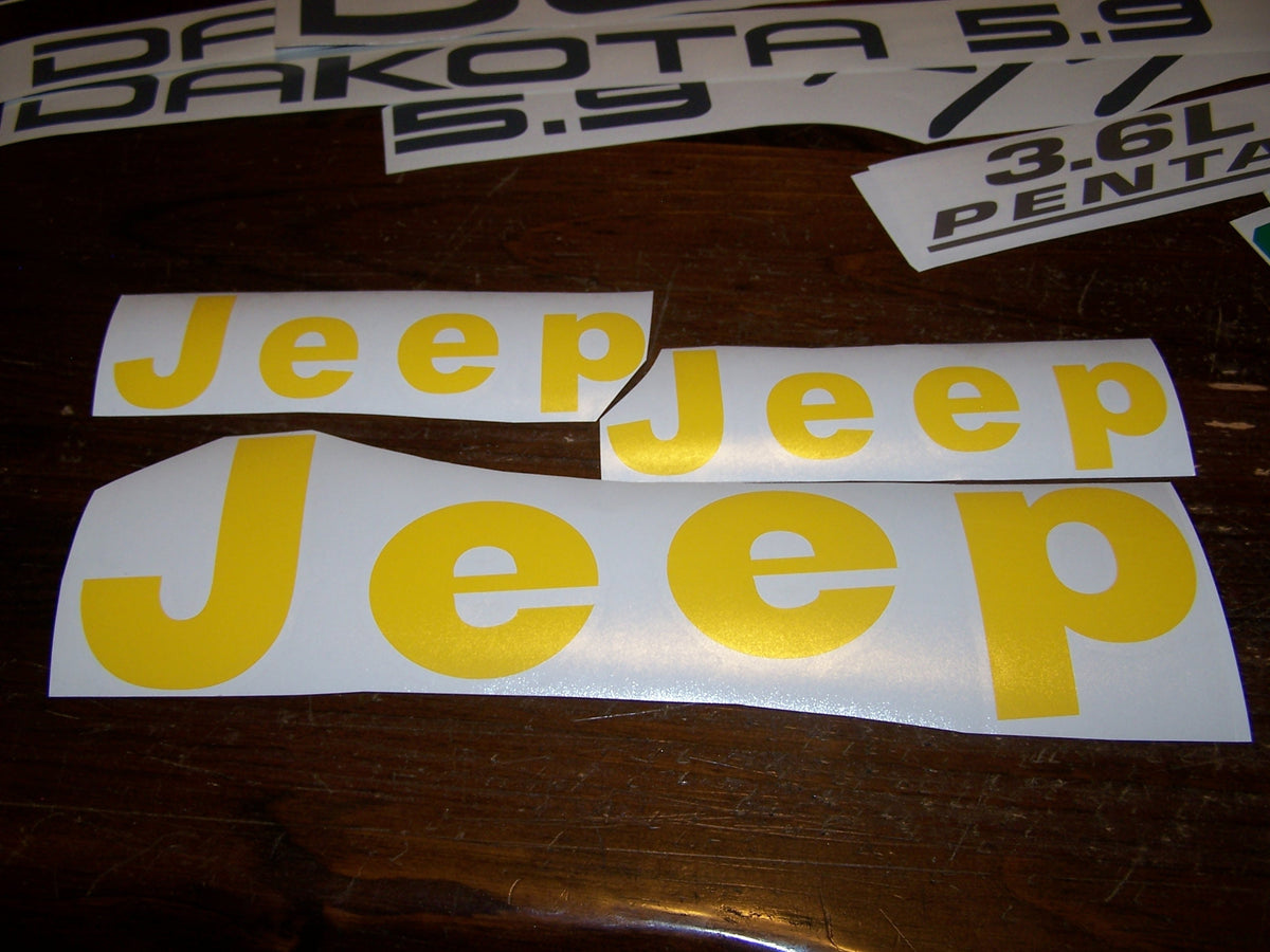 1975-86 JEEP CJ TAILGATE & FENDER VINYL DECAL KIT CJ7 SCRAMBLER