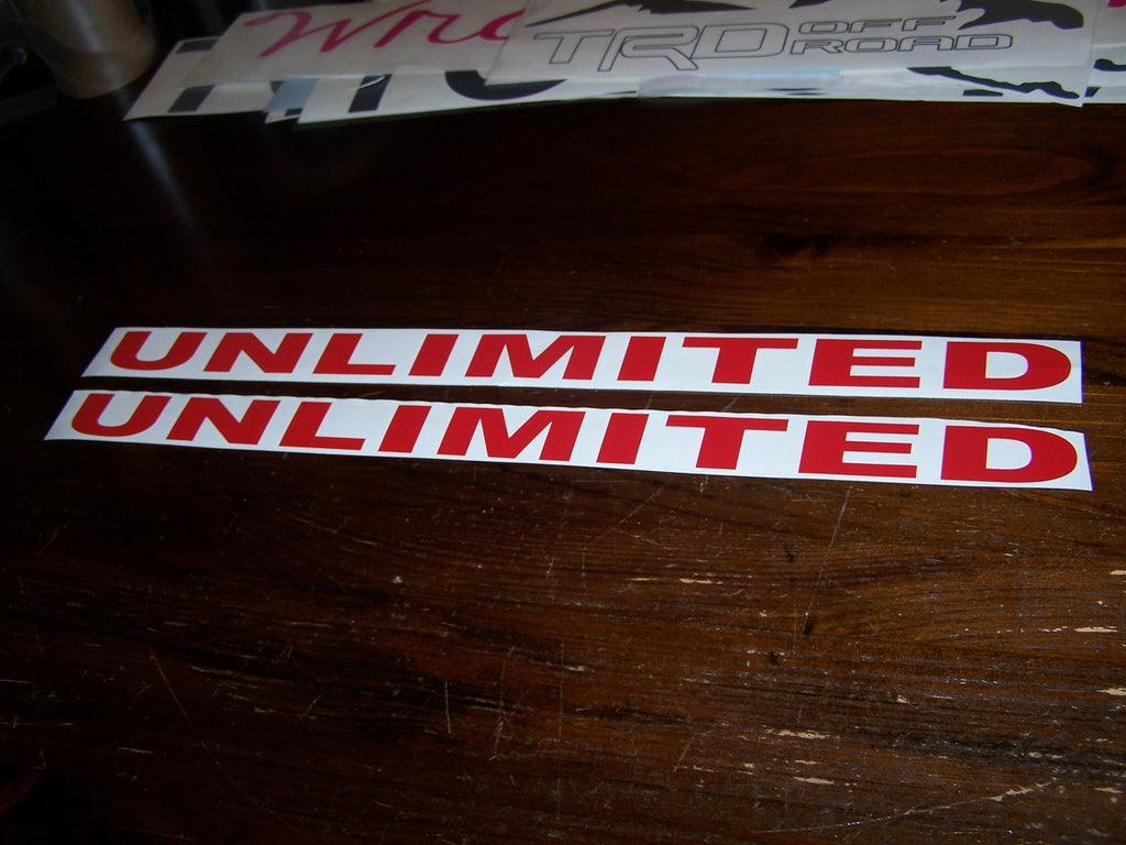 JEEP UNLIMITED HOOD DECALS WRANGLER JK TJ